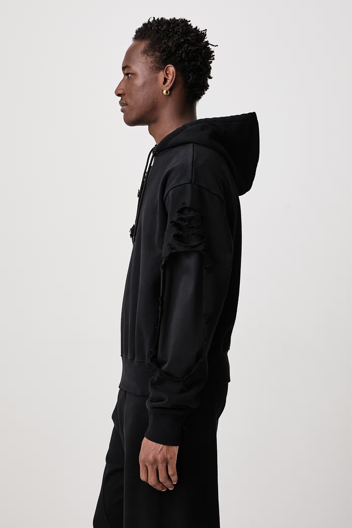 Bluza z kapturem męska bawełniana HELIOT EMIL AW26.M.08.098 czarny