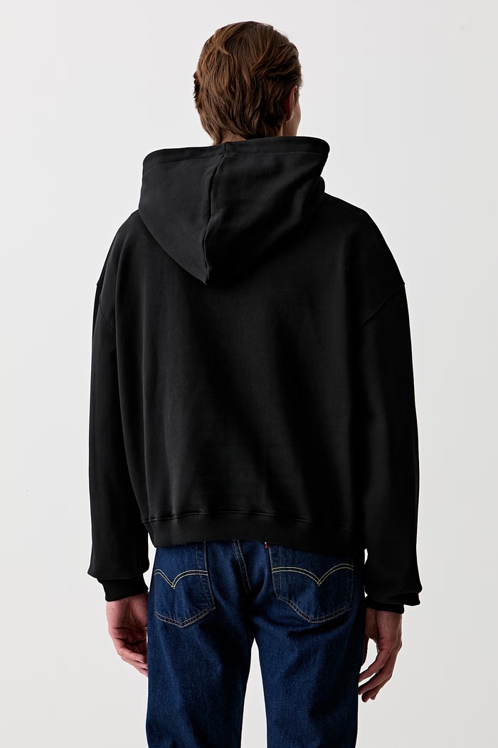 Odzież Karl Lagerfeld Jeans bluza z kapturem męska bawełniana B3M20003 czarny