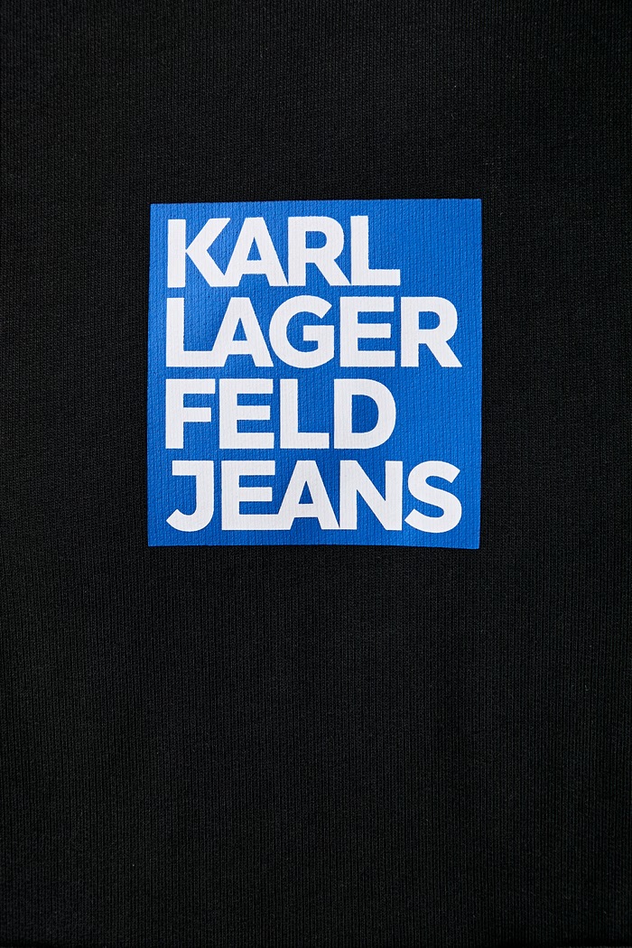 Karl Lagerfeld Jeans bluza z kapturem męska bawełniana B3M20003 czarny