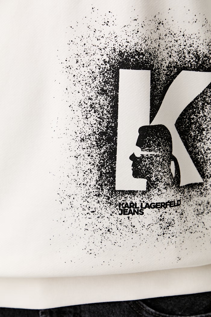 Karl Lagerfeld Jeans bluza męska z bawełną B3M20001 beżowy