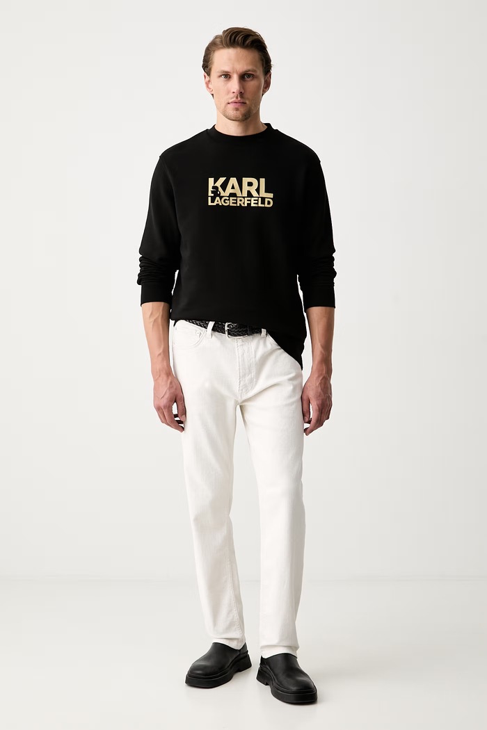 Karl Lagerfeld felpa da uomo in cotone 500917.705780 nero AW26