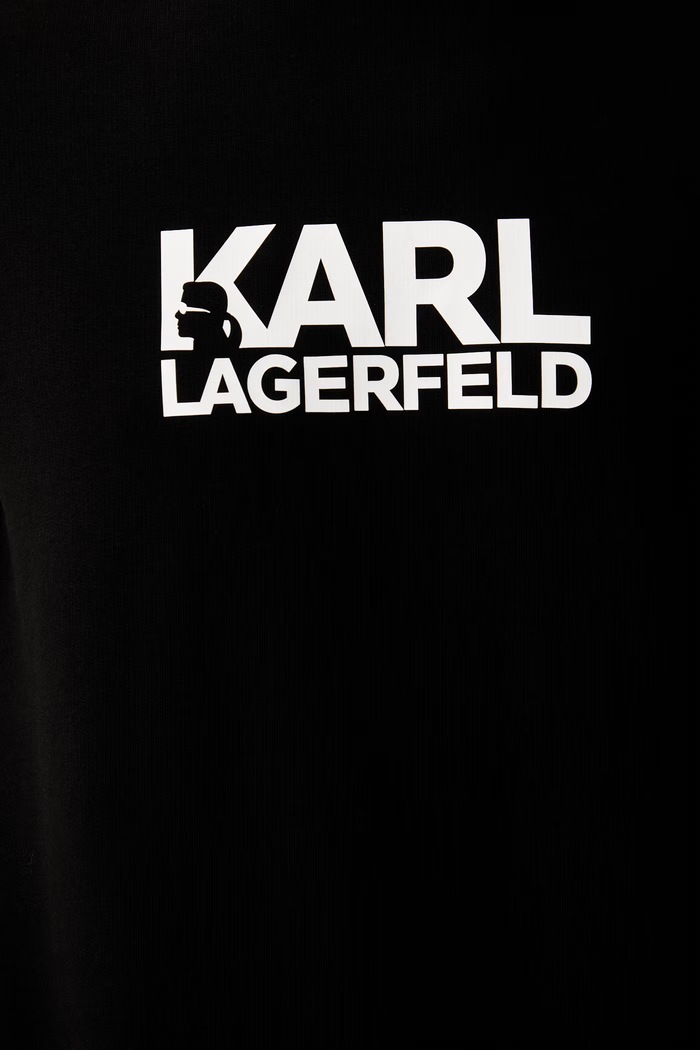Karl Lagerfeld μπλούζα ανδρική βαμβακερή 500917.705780 μαύρο