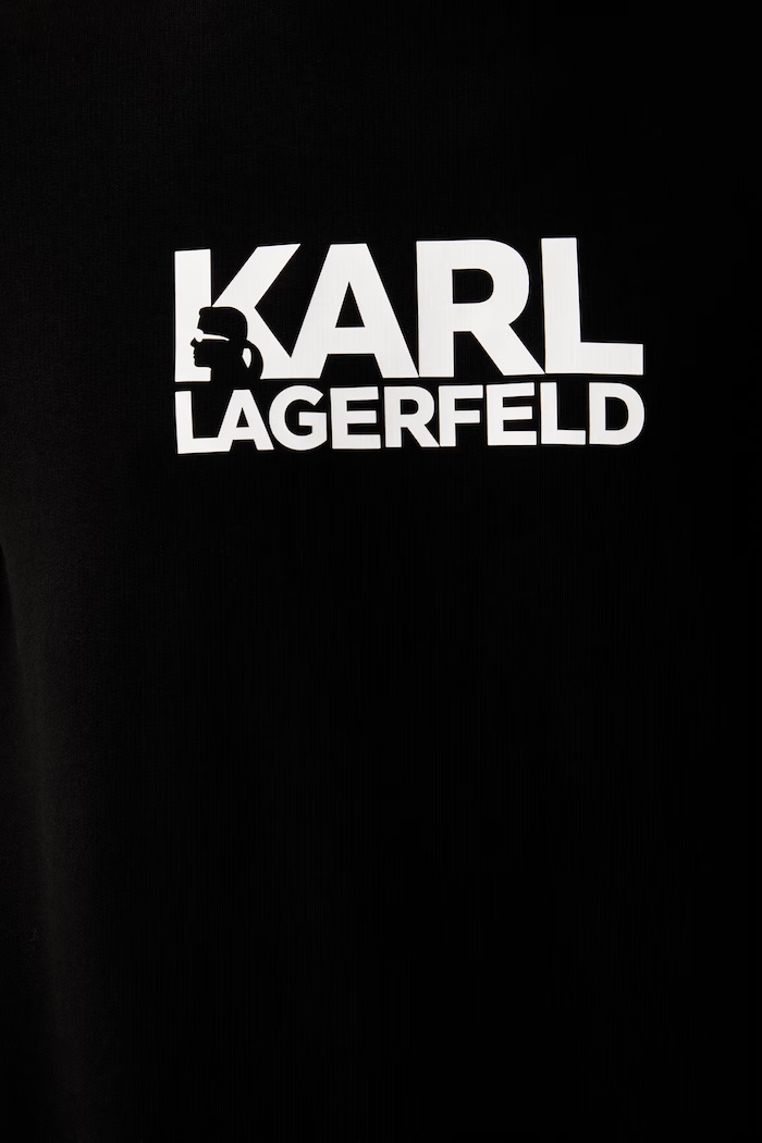 Karl Lagerfeld μπλούζα ανδρική βαμβακερή 500917.705780 μαύρο