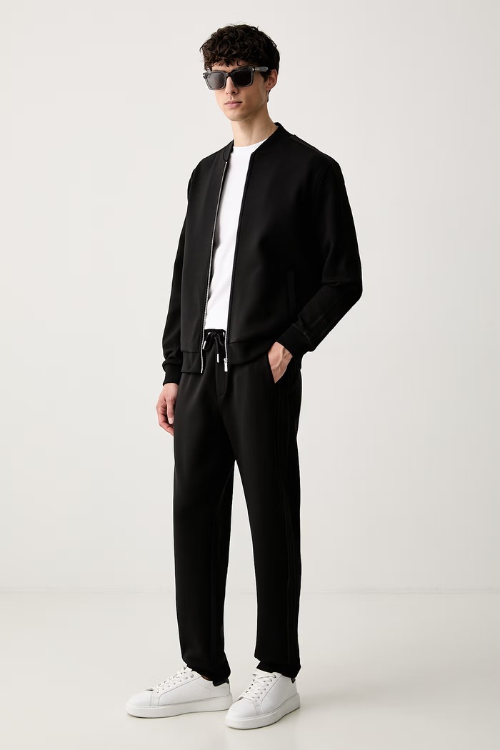 Karl Lagerfeld суичър с цип мъжки 563902.705023 черен AW26