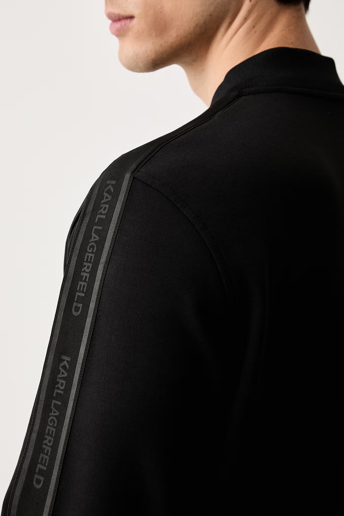 Karl Lagerfeld суичър с цип мъжки 563902.705023 черен