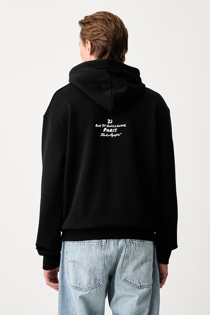 Abbigliamento Karl Lagerfeld felpa oversize da uomo in cotone 563906.705104 nero