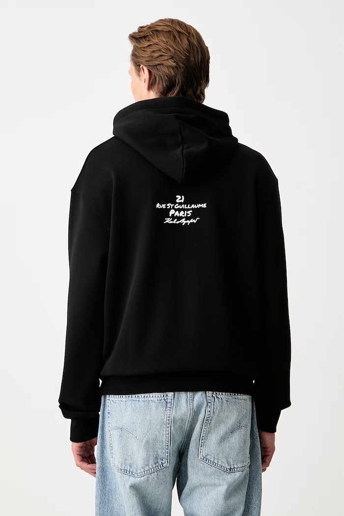 Abbigliamento Karl Lagerfeld felpa oversize da uomo in cotone 563906.705104 nero