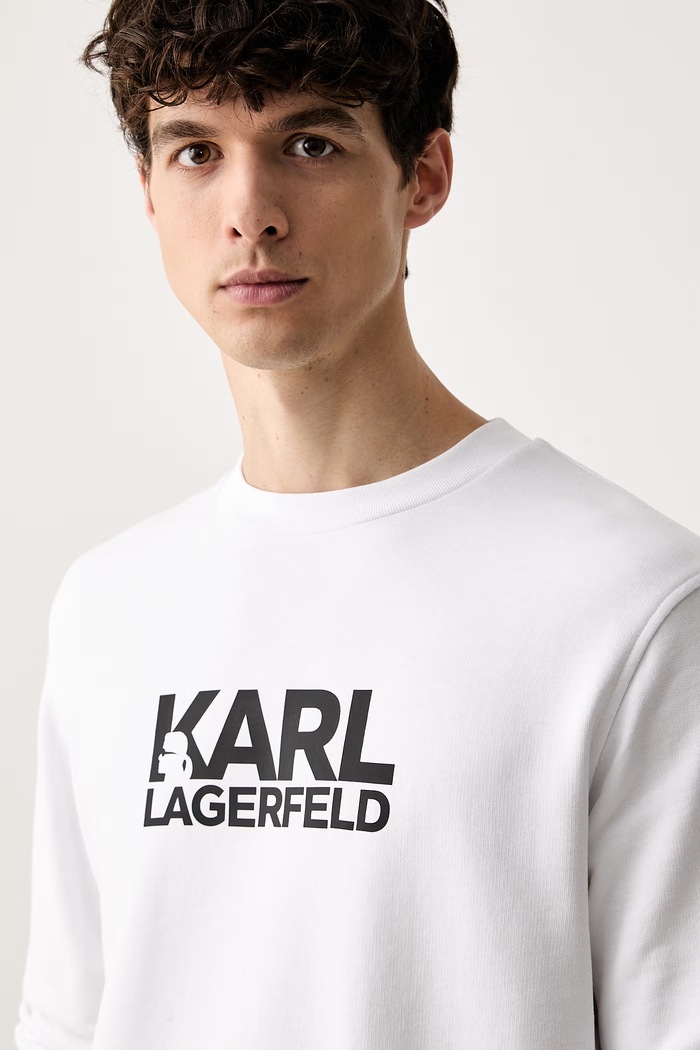 Karl Lagerfeld суичър мъжки от памук бял 563917.705780
