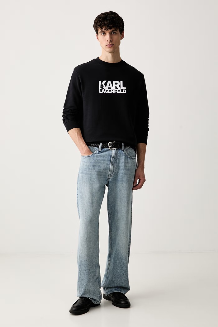 Karl Lagerfeld суичър мъжки от памук 563917.705780 тъмносин AW26