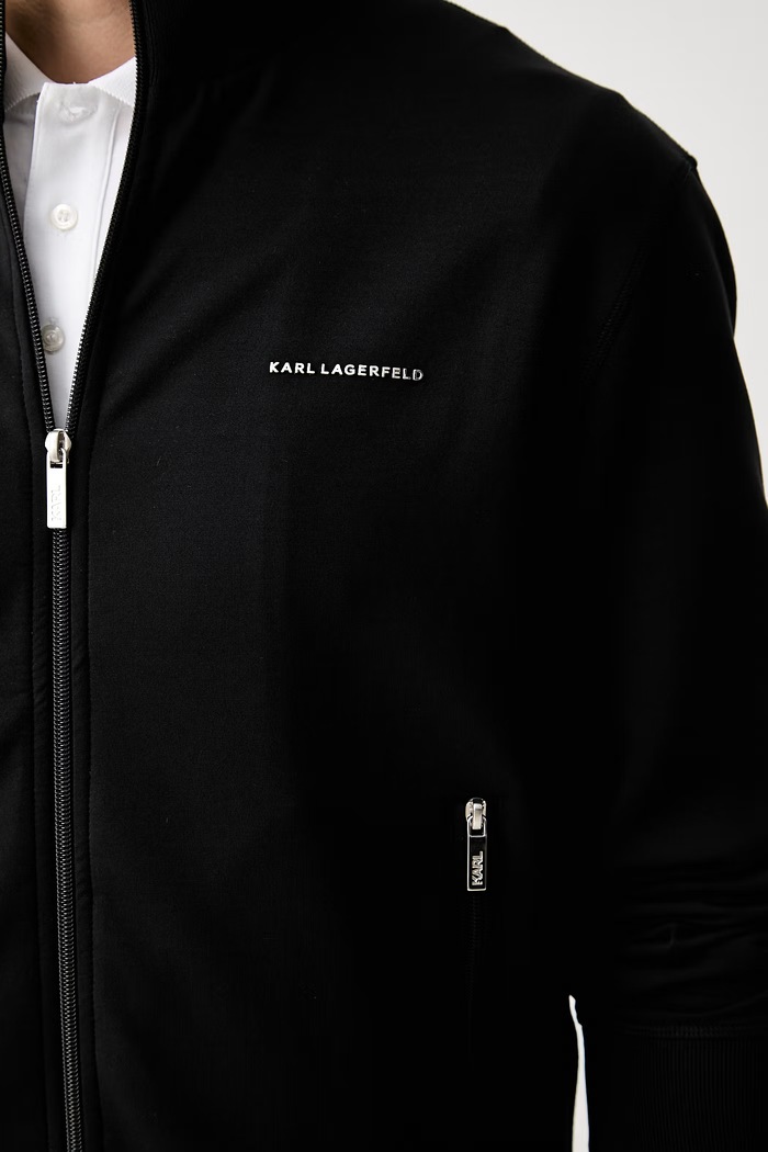Karl Lagerfeld felpa con cerniera da uomo 563902.705006 nero