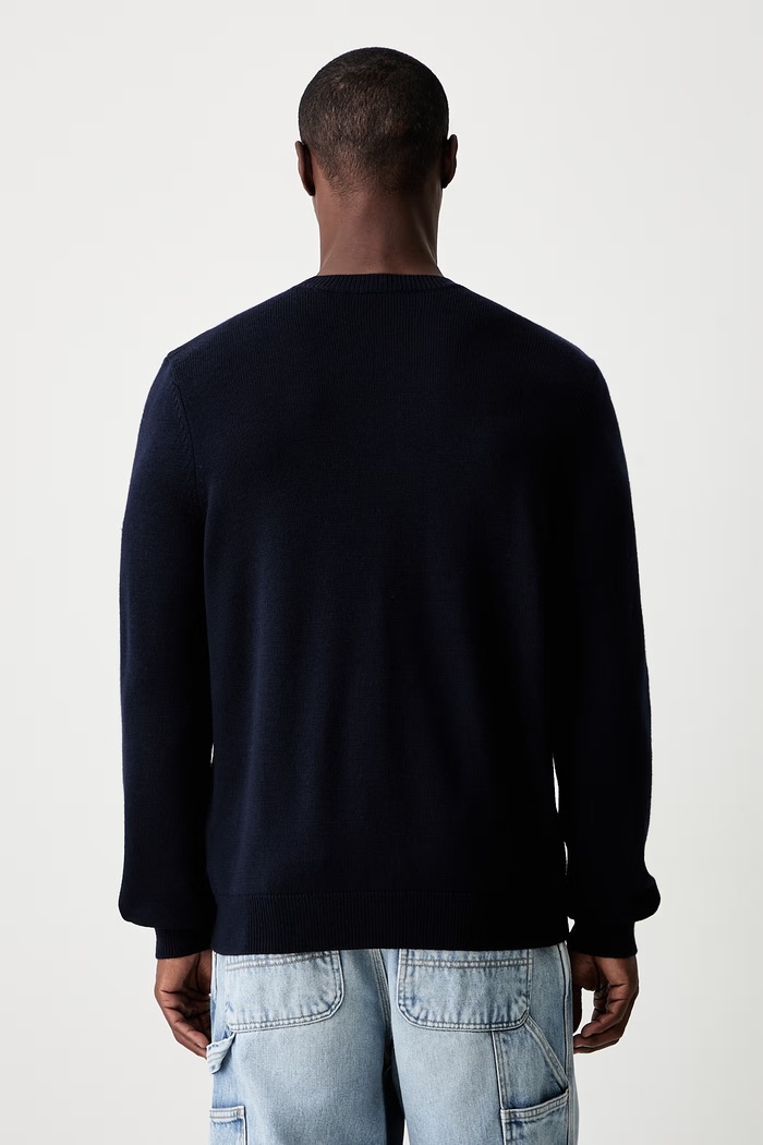 Odzież A.P.C. Maurice sweter wełniany męski WVAXU.H23493 granatowy