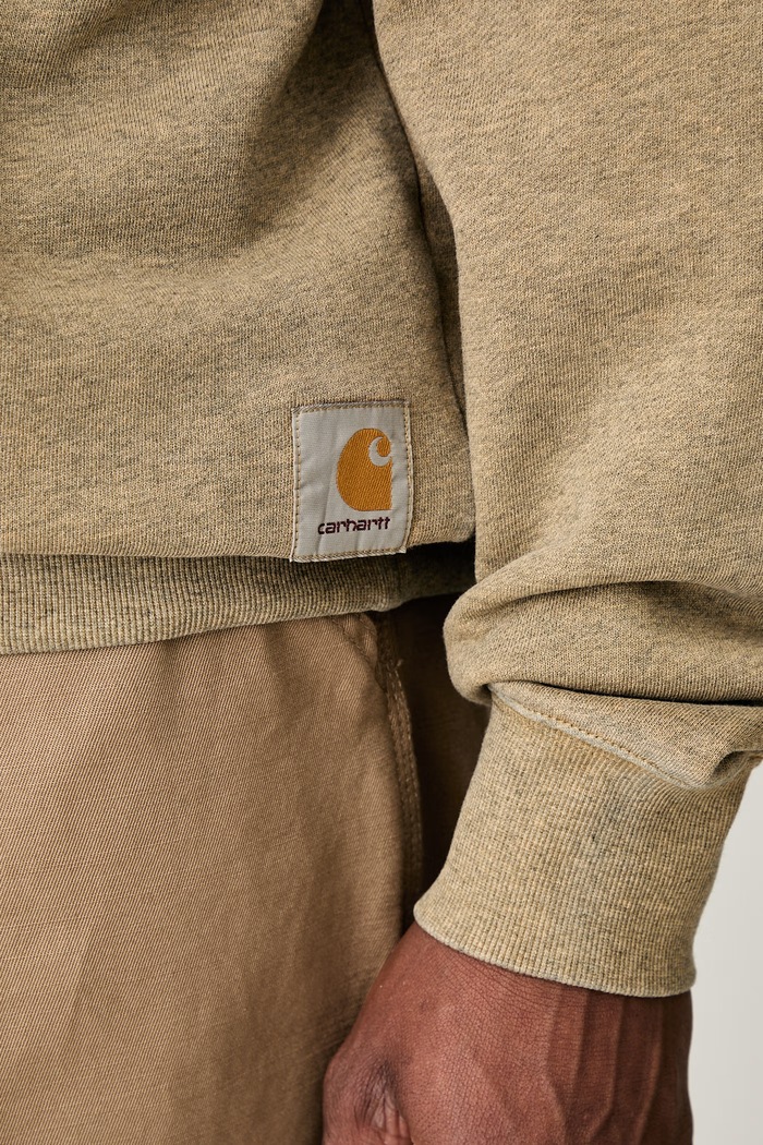 Carhartt WIP Caspian Sweat mikina bavlněná pánská I034497 hnědá
