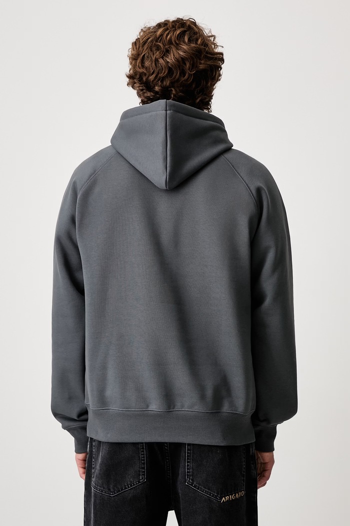 Odzież Carhartt WIP Hooded Chase bluza z kapturem męska z bawełną I033661 turkusowy