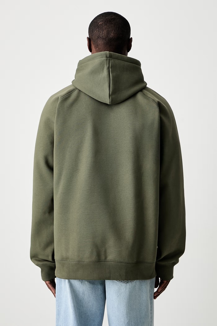 Odzież Carhartt WIP Hooded Chase bluza z kapturem męska z bawełną I033661 zielony