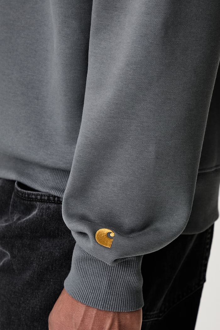 Carhartt WIP Chase Sweat кофта з бавовною чоловіча I033660 бірюзовий