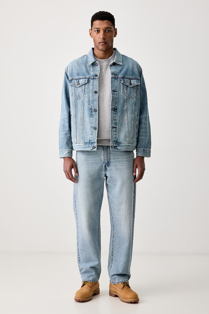 Levi's Bluza męska z bawełną SWEATS CREW A1572 szary AW26