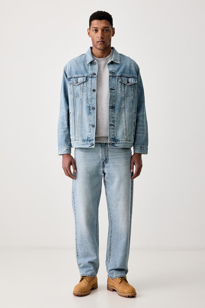 Levi's Bluza męska z bawełną SWEATS CREW A1572 szary AW26