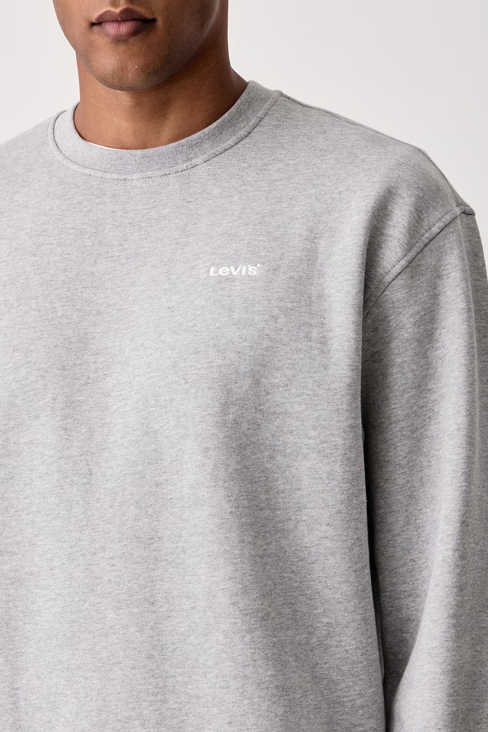 Bluza męska z bawełną SWEATS CREW Levi's A1572 szary