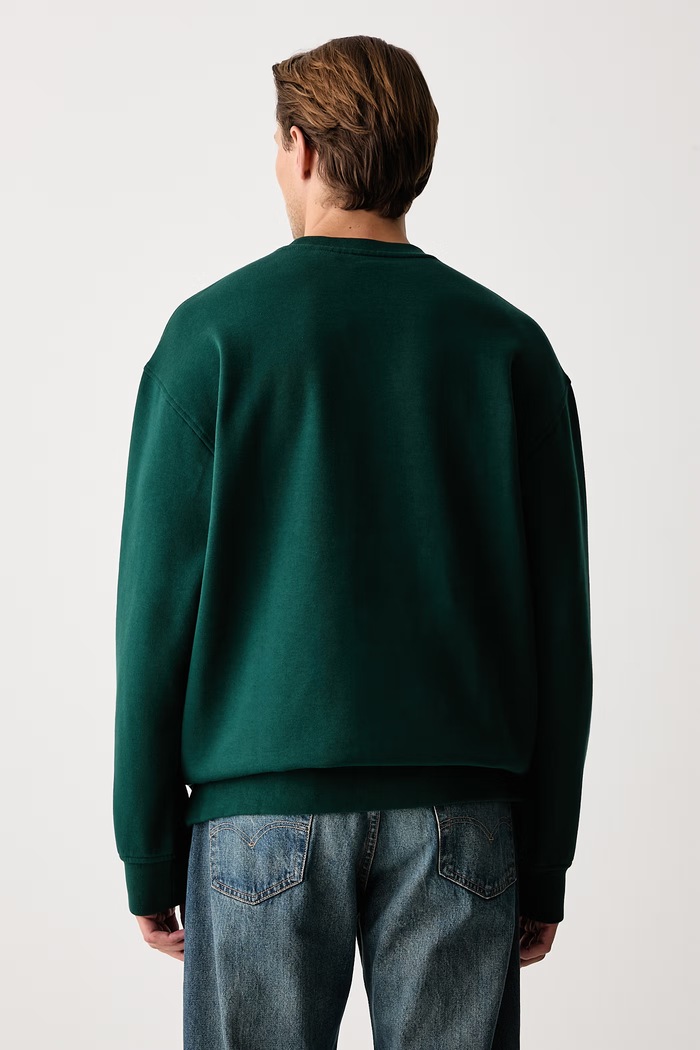 Oblečenie Levi's Mikina pánska s bavlnou SWEATS CREW A1572 zelená