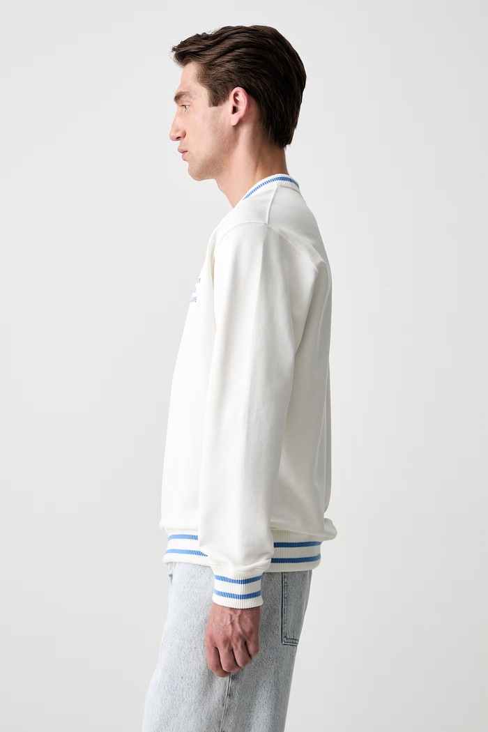 Drôle de Monsieur Sport Slogan bluza bawełniana męska L.SW140.CO127 biały AW26