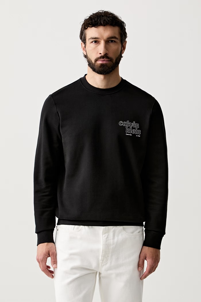 Calvin Klein Jeans μπλούζα ανδρική βαμβακερή μαύρο LV04RG274G