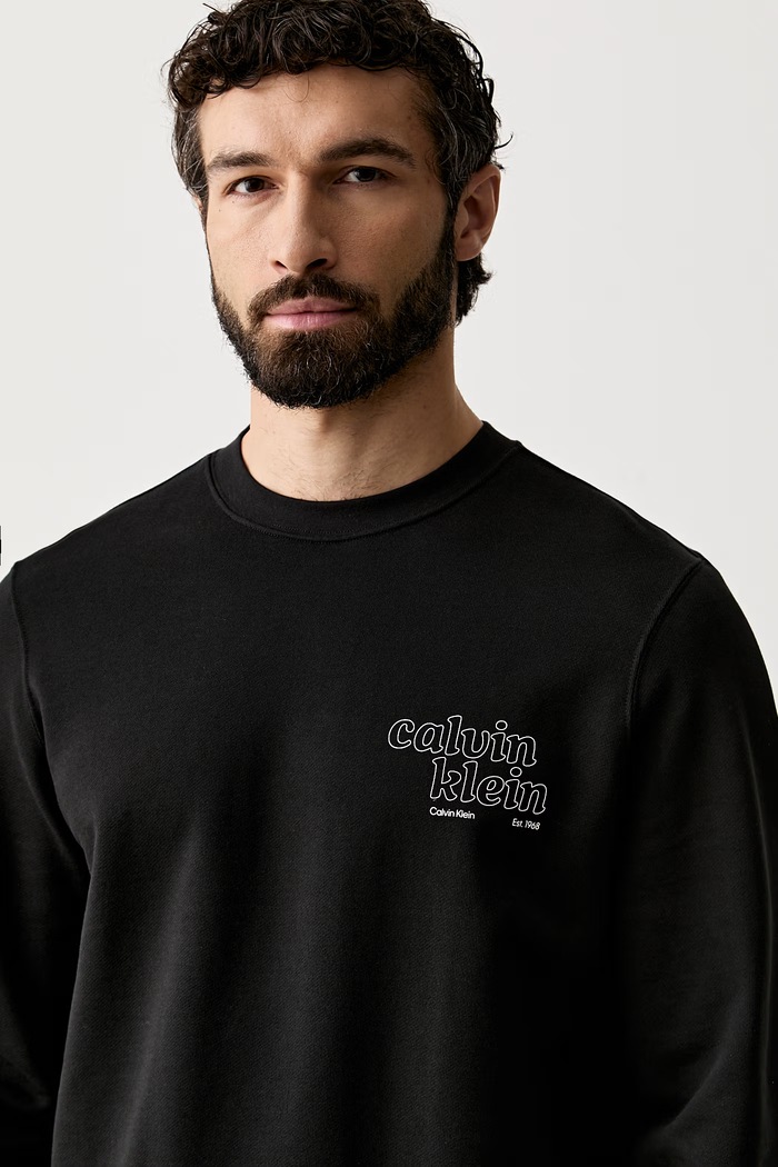 Calvin Klein Jeans μπλούζα ανδρική βαμβακερή μαύρο LV04RG274G