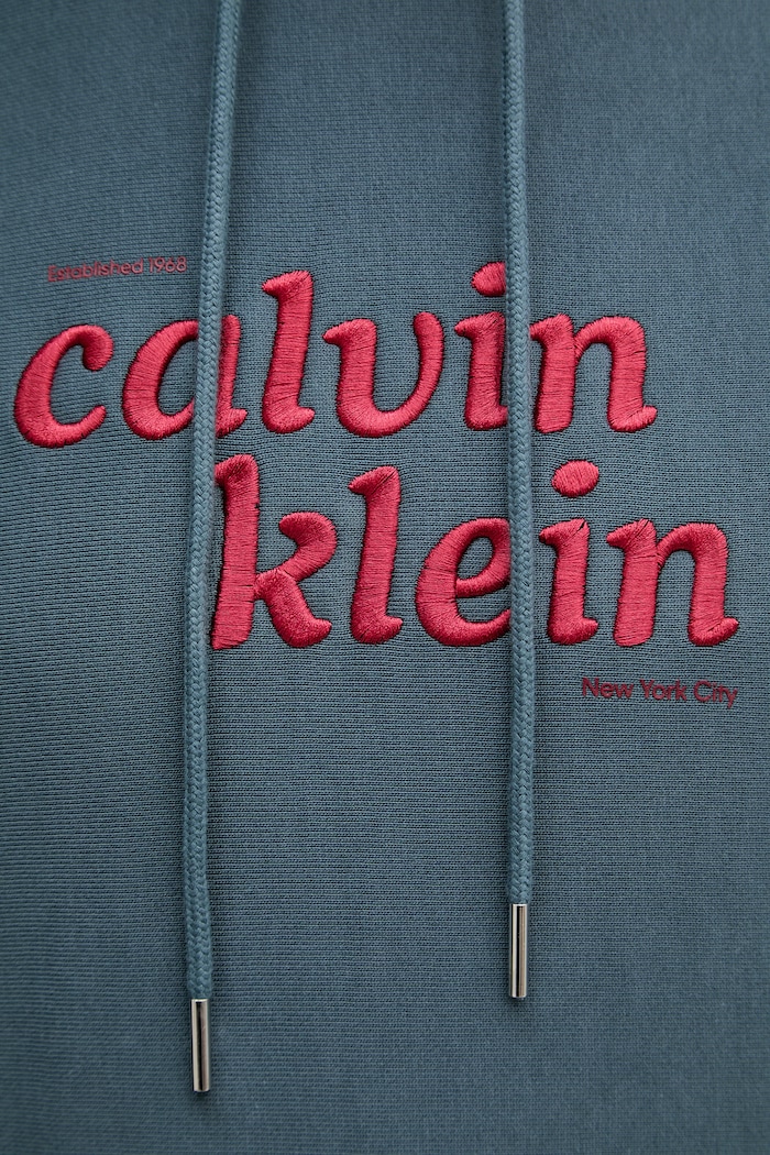 Calvin Klein Jeans hanorac cu glugă pentru bărbați, din bumbac LV04RG260G turcoaz