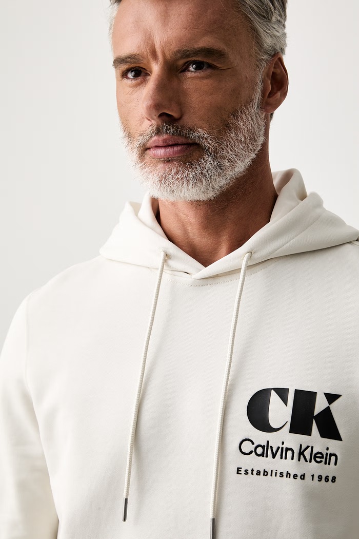 Calvin Klein Jeans mikina s kapucí pánská bavlněná béžová LV04RG273G