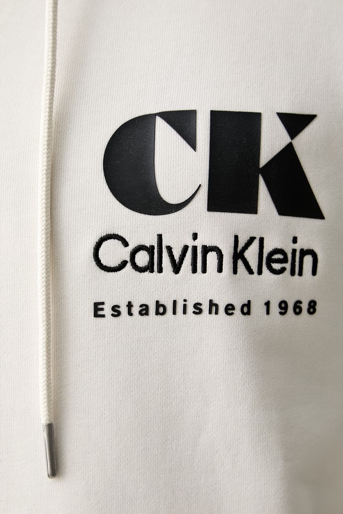 Calvin Klein Jeans mikina s kapucí pánská bavlněná LV04RG273G béžová