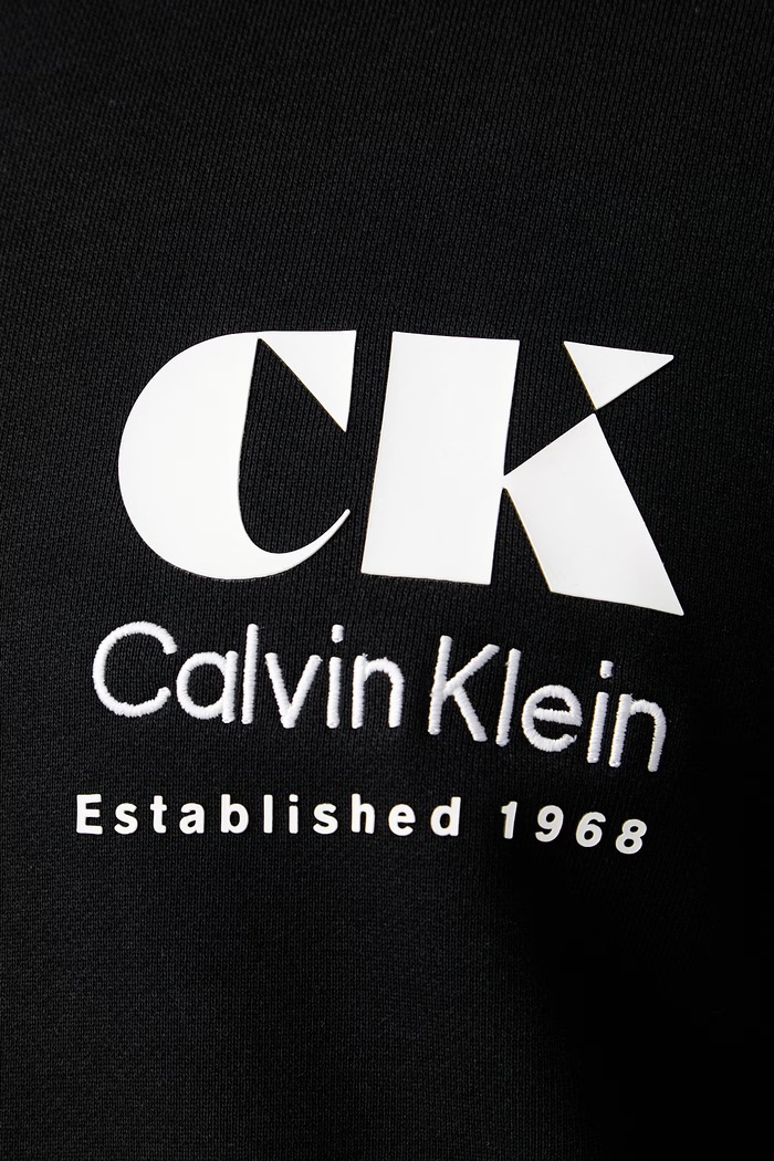 Calvin Klein Jeans μπλούζα με κουκούλα ανδρική βαμβακερή LV04RG273G μαύρο