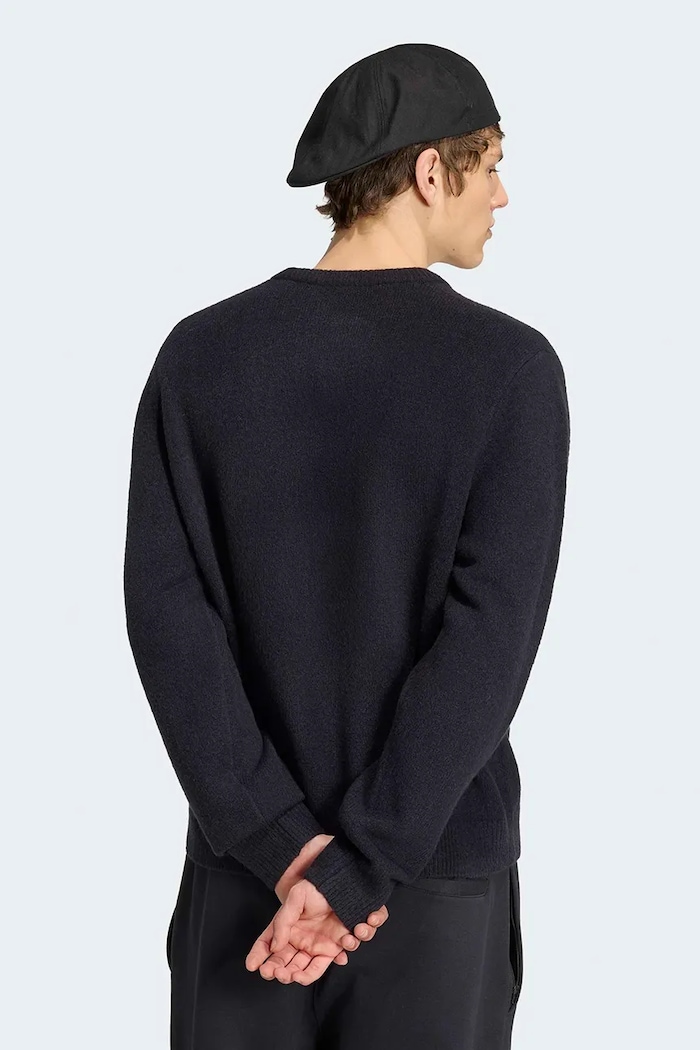 adidas Originals Sweter męski z dodatkiem wełny Trefoil Essentials KS4891. czarny AW26