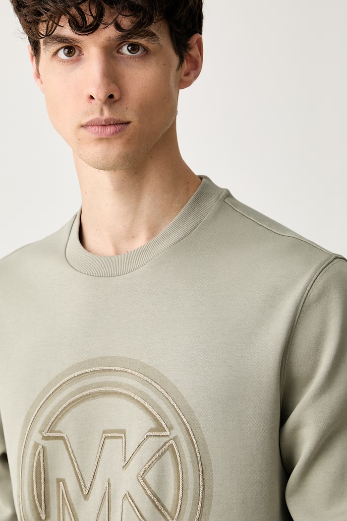 Michael Kors bluza męska z bawełną zielony CT653715MF