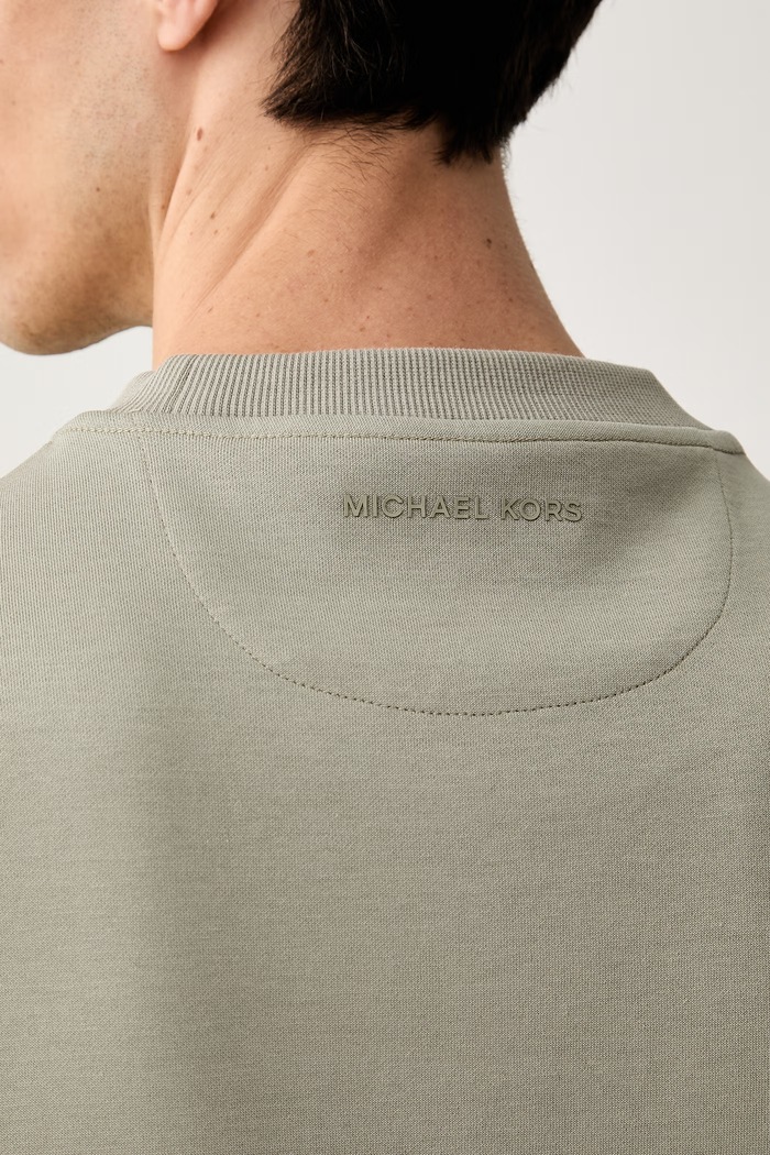 Michael Kors bluza męska z bawełną CT653715MF zielony