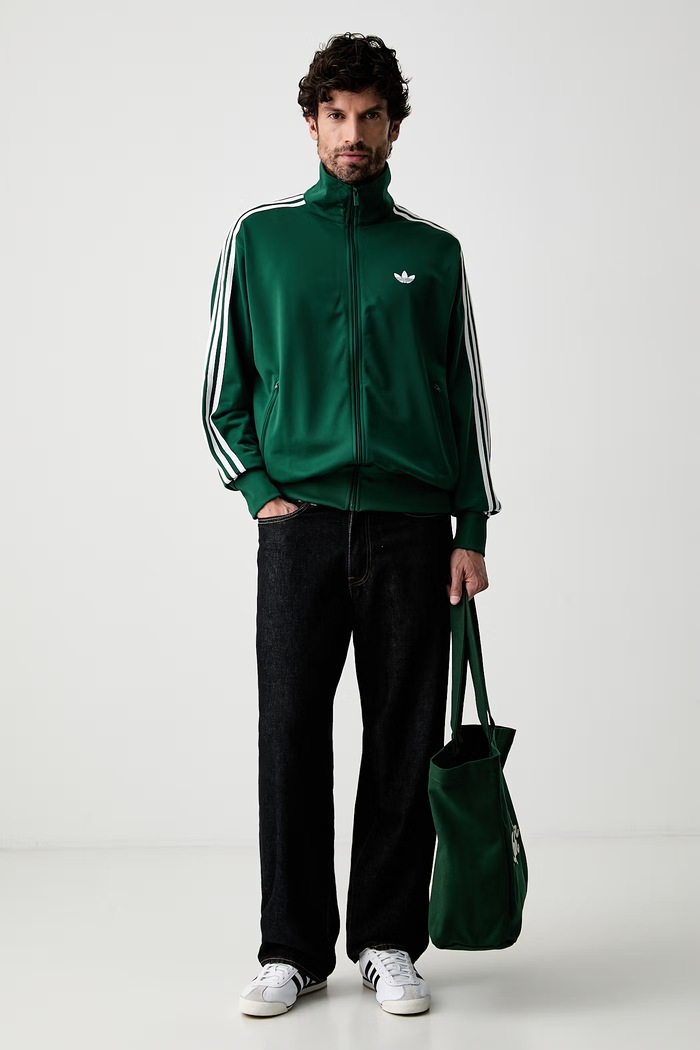 adidas Originals rozepínací mikina pánská Firebird KD8314 zelená AW26