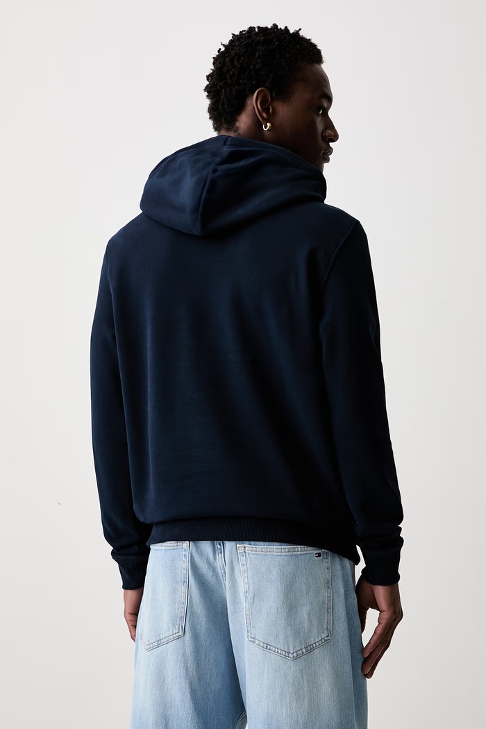 Odjeća Tommy Jeans dukserica sa kapuljačom za muškarce od pamuka DM0DM23153 mornarsko plava