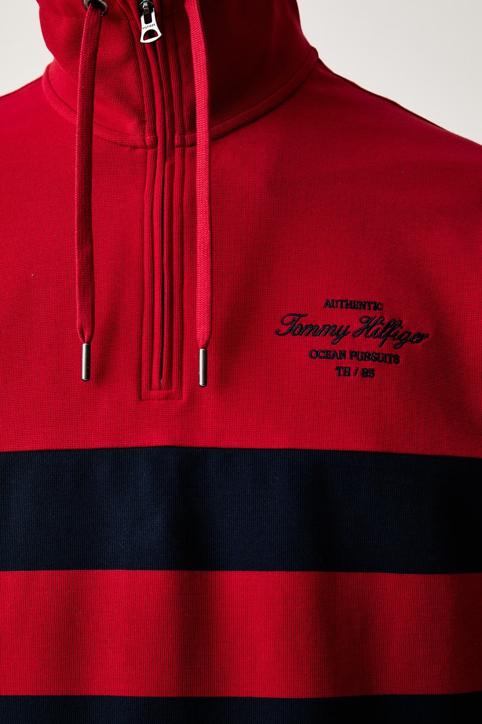 Tommy Hilfiger pulover moški z bombažem MW0MW43190 rdeča