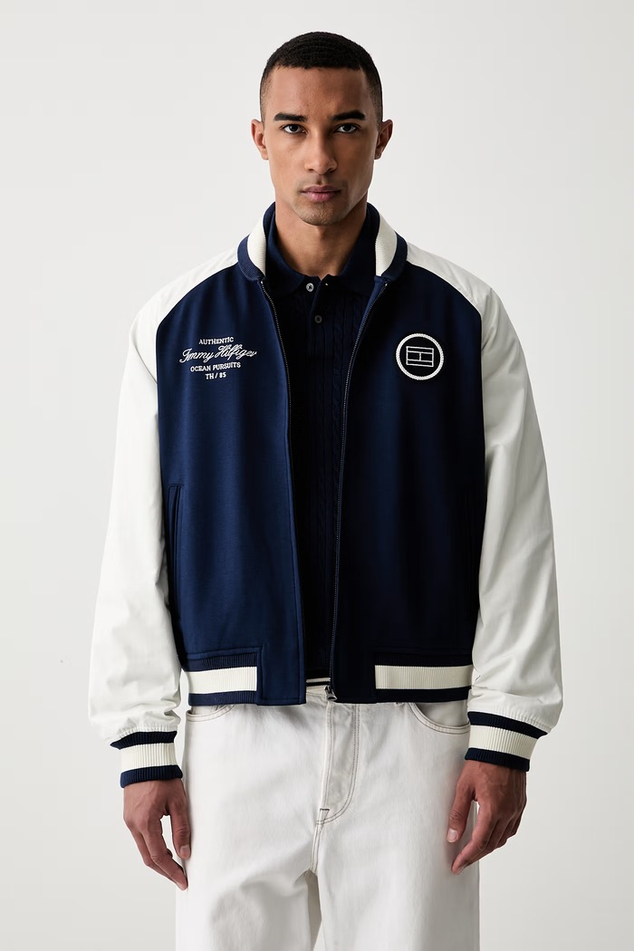 Tommy Hilfiger bomber jakna moška mornarsko modra MW0MW43185