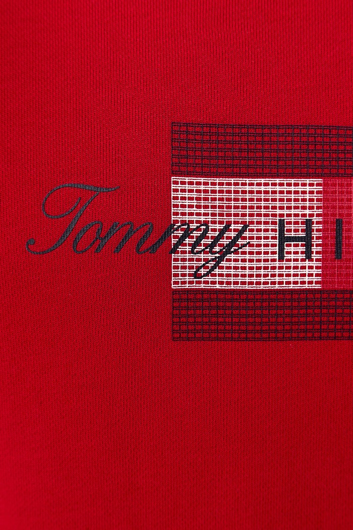 Tommy Hilfiger μπλούζα με κουκούλα ανδρική βαμβακερή MW0MW43220 κόκκινο