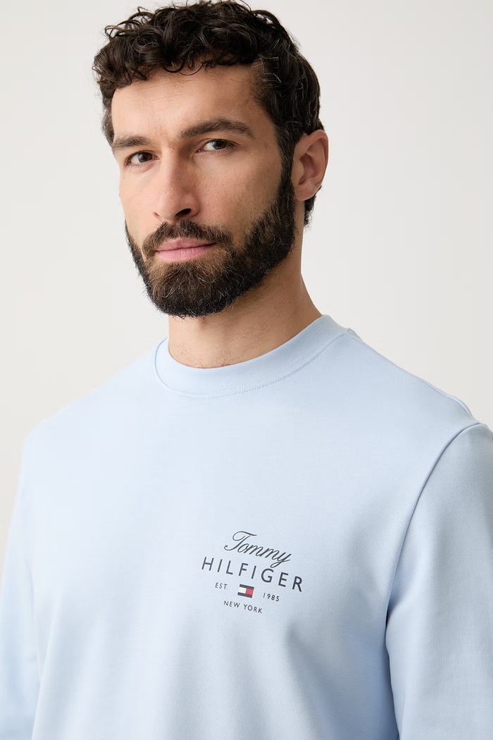 Tommy Hilfiger hanorac pentru bărbați, din bumbac albastru MW0MW43218