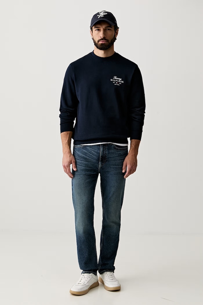 Tommy Hilfiger bluza męska bawełniana MW0MW43218 granatowy AW26