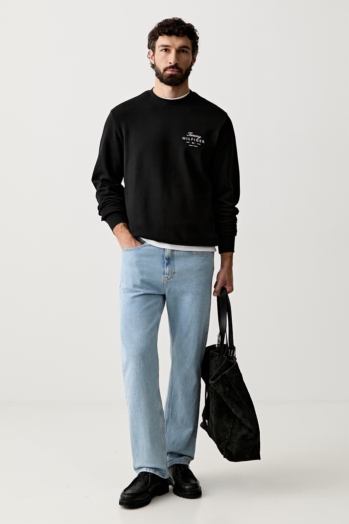 Tommy Hilfiger μπλούζα ανδρική βαμβακερή MW0MW43218 μαύρο AW26