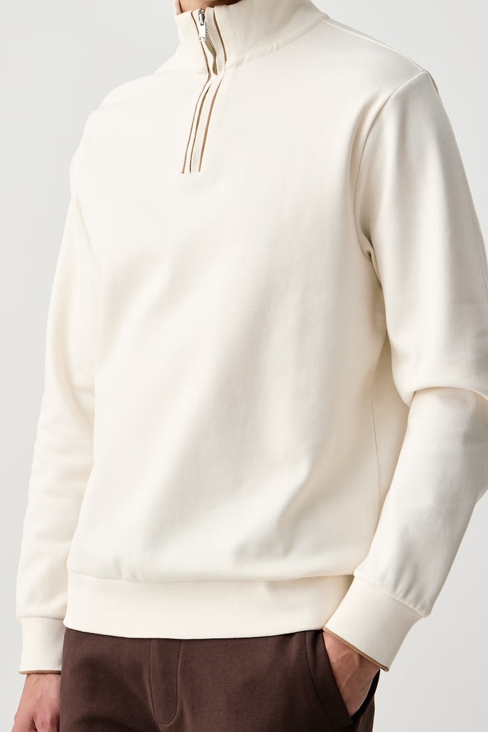 Bluza męska bawełniana H-Sidney BOSS 50565603 beżowy