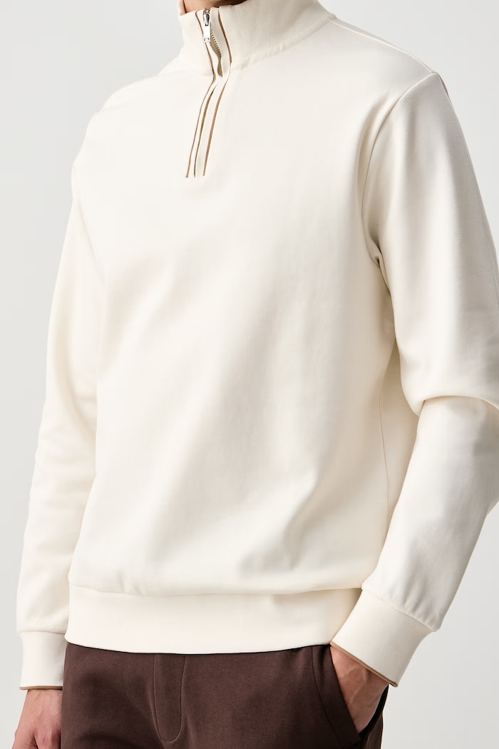 Bluza męska bawełniana H-Sidney BOSS 50565603 beżowy