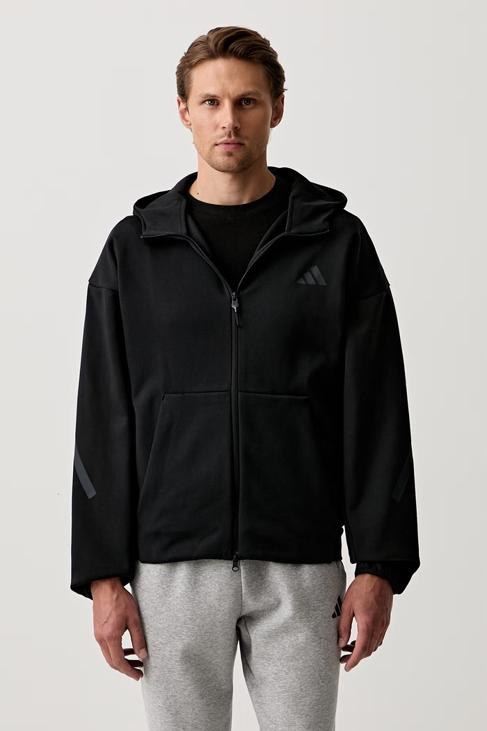 adidas bluza rozpinana męska z bawełną Z.N.E. czarny KF3827