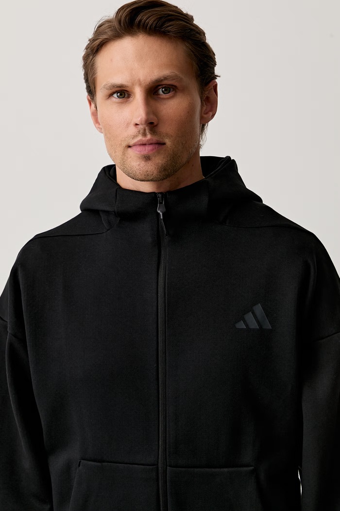 adidas bluza rozpinana męska z bawełną Z.N.E. czarny KF3827