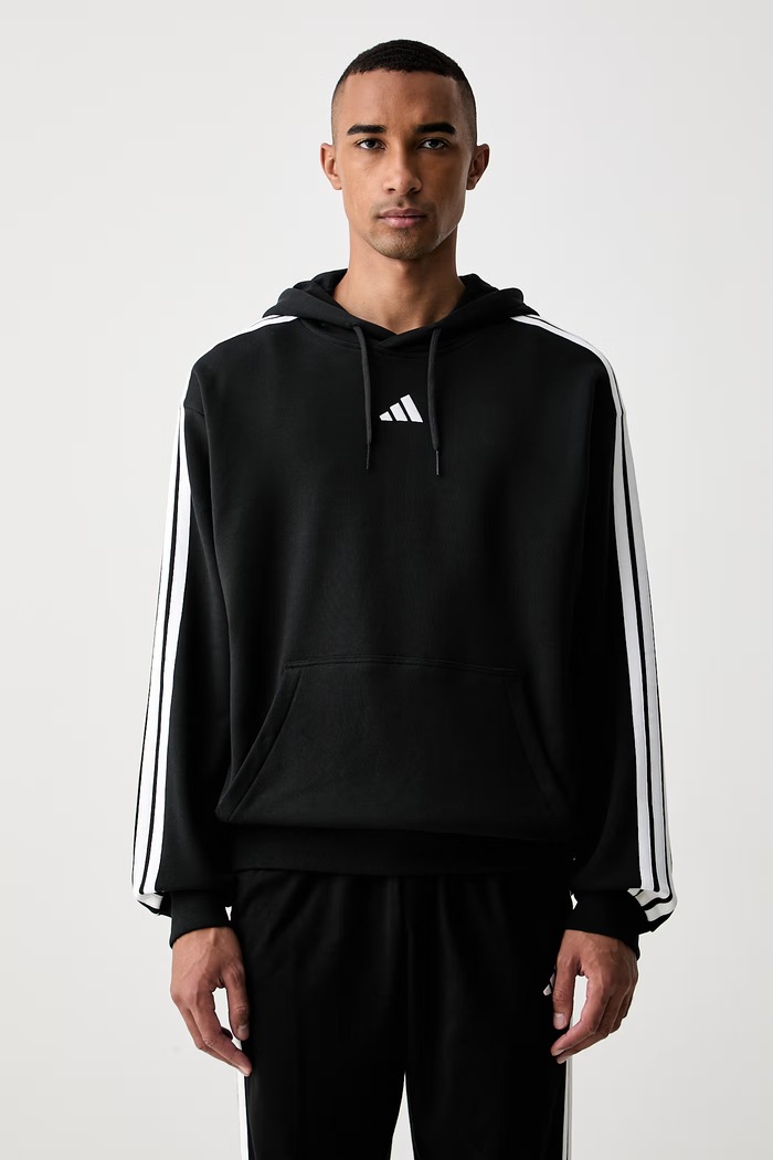 adidas bluza z kapturem męska bawełniana Essentials czarny KY6605