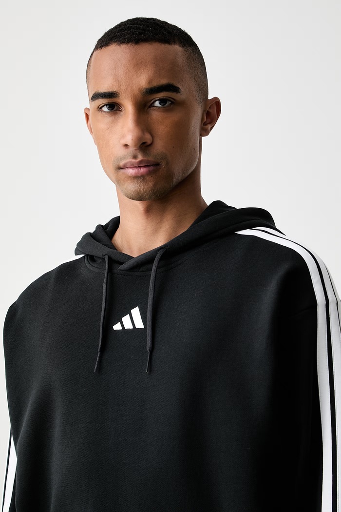 adidas bluza z kapturem męska bawełniana Essentials czarny KY6605