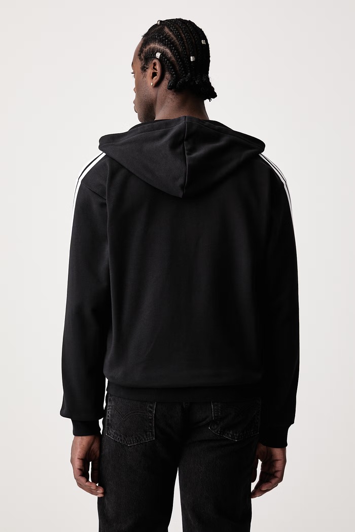 Odzież adidas Bluza rozpinana z kapturem męska bawełniana Essentials KY6568 czarny