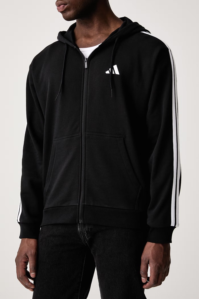Bluza rozpinana z kapturem męska bawełniana Essentials adidas KY6568 czarny