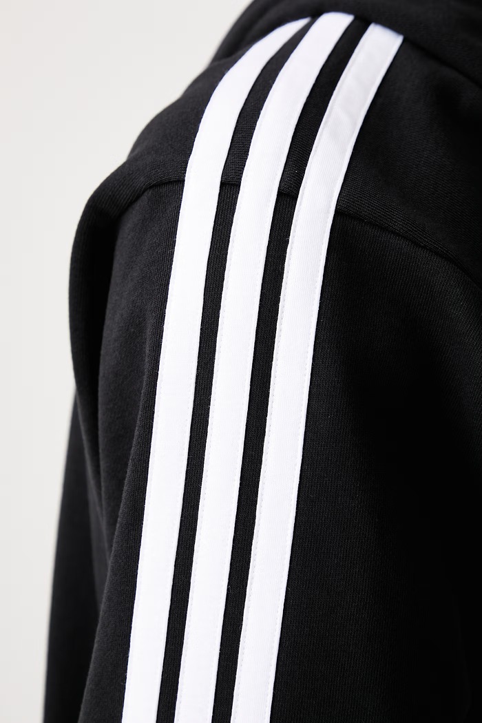 Bluza rozpinana z kapturem męska bawełniana Essentials adidas czarny KY6568
